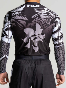 Rashguard personnalisé imprimé par sublimation MMA BJJ OEM unisexe manches longues en spandex/polyester respirant - Product Image 2