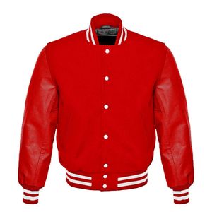 Design élégant veste universitaire de baseball universitaire en laine mélangée vêtements de sport en molleton logo personnalisé OEM prix d'usine veste pour hommes à la mode - Product Image 1