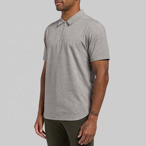 OEM personnalisé respirant hommes polos Offre Spéciale broderie impression demi fermeture éclair hommes polos t-shirts 100% coton grande taille - Product Image 6