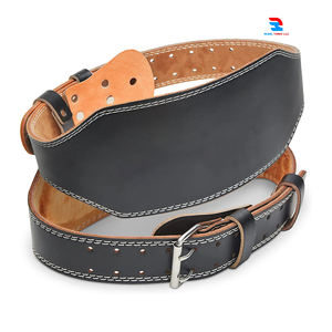 Cinturones de levantamiento de pesas de doble punta OEM de alta calidad con soporte antideslizante Diseño de logotipo personalizado Unisex - Product Image 1