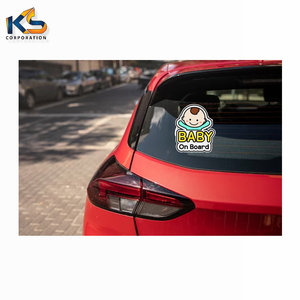 Señal de seguridad personalizada para bebé a bordo, calcomanía ecológica para ventana de coche, pegatina de vinilo impermeable fácil de pelar para coches - Product Image 6