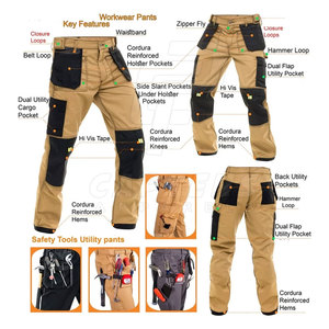 Pantalon de travail cargo de marque distributeur de la meilleure qualité Pantalon cargo de travail professionnel Pantalon cargo de travail de grande taille - Product Image 6