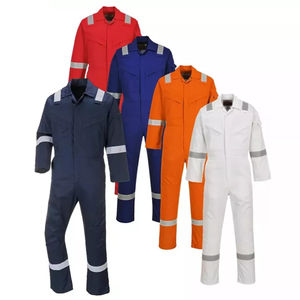 Overol de Seguridad Resistente para Trabajo Pesado, Suministro de Fábrica Personalizado, 100% Algodón, Cinta Reflectante OEM para Ropa de Trabajo, Overol de Seguridad para Adultos - Product Image 3