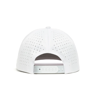 OEM ODM Gorras de béisbol 5 Panel Laser Cut Hole Sport Hat Logotipo personalizado Silicona Goma Parche Hydro Impermeable Etiquetas tejidas Golf - Product Image 4