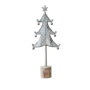 Stylish small metal tree with bells Christmas decoration made in india for home party hanging decor new year Xmas party 2023