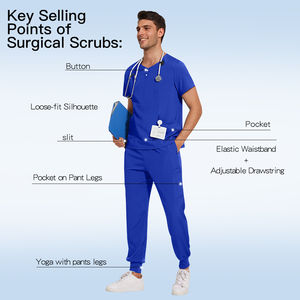 ชุดเครื่องแบบสครับตัวโตขนาดใหญ่ขายดีชุดซักได้สำหรับพยาบาลและปฏิบัติงานทำจาก2025สแปนเด็กซ์ - Product Image 2