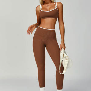 OEM Service Low MOQ Gym Wear Yoga Set For Women Top Selling <b>Tight</b> Fitness Wear Breathable Women Yoga Set - Product Image 3