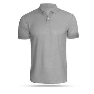 เสื้อโปโลหลายสีสำหรับผู้ชายสีเทาคุณภาพสูงผ้าฝ้าย100% แขนสั้นคอโปโลโลโก้ที่กำหนดเองขนาด - Product Image 5