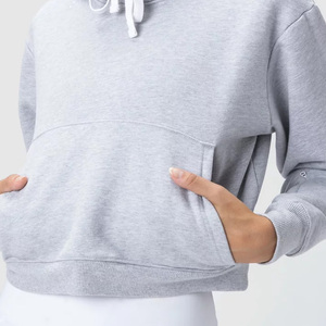 OEM Breathable Custom Logo Cotton <b>Fleece</b> <b>Hoodies</b> For Women's Factory Rate Latest Design High Quality Stylish Women <b>Hoodie</b> 2025 - Product Image 4