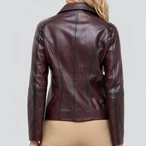 Vente directe d'usine Veste en cuir pour femmes Hiver Matériel durable Taille personnalisée Veste en cuir pour femmes pour la vente en ligne - Product Image 2