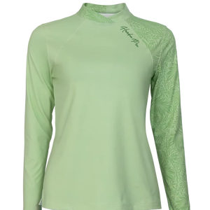Chemise à col roulé pour femme, coupe ajustée, imprimé floral, tricotée, personnalisable OEM/ODM – Séchage rapide, respirante, anti-plis, manches longues - Product Image 1