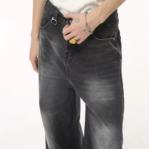 Personalised Men's <b>Jeans</b>,Street Wear Hip Hop Casual Wide Leg <b>Jeans</b>, Breathable High Quality Stone Washed Loose Cargo Men's <b>Jeans</b> - Product Image 5