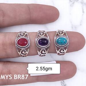 Anillo Turquesa Elegante Piedra Preciosa De Plata De Ley 925 Con Anillo De Plata Con Piedras Naturales - Product Image 1