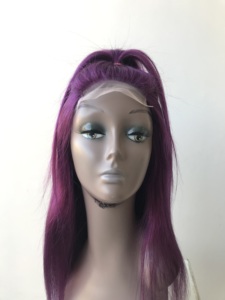 Unprocessed Single Drawn Straight Purple 4x4 Closure Soft Shine Smooth <b>Top</b> Selling High Quality Human Hair Wig Extensions Vendor - Product Image 5