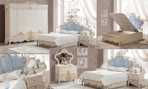 Cama Clásica Tamaño Queen y Muebles de Dormitorio, Juego de Muebles de Dormitorio de Madera de Teca de Lujo a Precios de Mayoreo, Fabricantes y Exportadores - Product Image 6