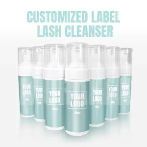 Private label Cleansing eyelash extension foam oil free shampoo eyelash extension tool lash cleanser