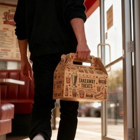 Boîtes d'emballage en papier personnalisées pour hot-dogs, restauration rapide, série de boîtes à emporter jetables pour frites, ailes de poulet, hamburgers