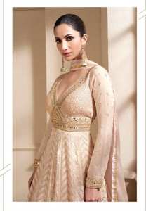 NUEVO ELIGANT STUNNING ETHENIC WEAR MUJER HEAVY BLOOMING VESTIDO DE SEDA ROPA DE BODA - Product Image 2