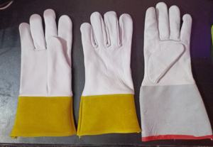 Gants de soudage MIG industriels résistants à la chaleur extrême, en cuir de sécurité, antistatiques, respirants, durables, entièrement recouverts de la paume - Product Image 5