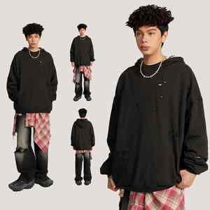 Sweat à capuche en coton épais pour l'hiver avec logo personnalisé et design pour hommes, sweat à capuche numérique de haute qualité avec imprimés brodés - Product Image 2