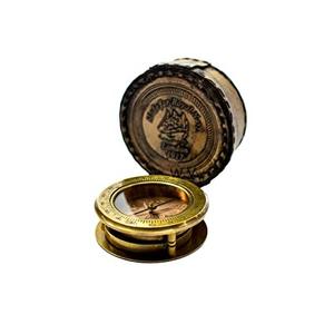 Brújula náutica Vintage para exteriores, accesorios de latón macizo con acabado antiguo, grabado suave, estilo Retro, moneda pirata - Product Image 5