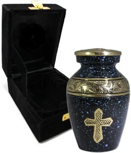 American Style Brass Cremation Urn <b>for</b> <b>Ashes</b> Customized Logo Small Urns with Velvet <b>Box</b> Wholesale Funeral Supplies - Product Image 6