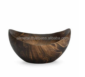 Cuenco de madera de mango marrón personalizable, respetuoso con el medio ambiente y de la mejor calidad absoluta para uso multiusos y fiestas - Product Image 1
