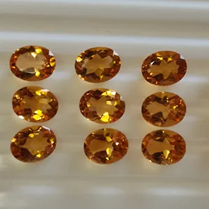 高品质天然黄水晶金黄色黄水晶椭圆形7x 9毫米宝石切割宝石用于珠宝制作