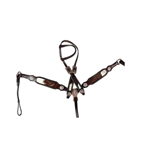 Caballo nuevo diseño occidental Headstall y Breastplate con cuero hairon - Product Image 1