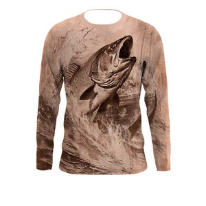 Impreso de manga larga Upf 50 con capucha con cubierta facial Camisa de pesca Jersey Polos de pesca Jersey hecho a medida Jersey de pesca barato - Product Image 1