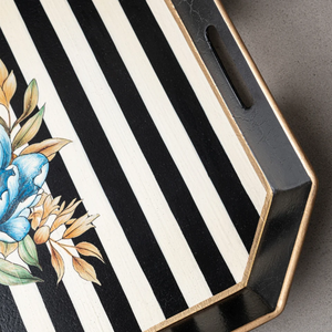 Décor de noël métal craquelé fini plateau en gros Simple métal émail peint plateaux de service pour la maison - Product Image 4