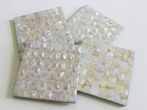 Sous-verres en forme de coeur marbre blanc pour bureau de cuisine 1 dessous de verre en bois naturel et mangue en marbre fabriqué en Inde - Product Image 6