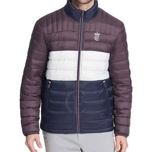 Chaqueta acolchada personalizada para hombre superventas con cuello levantado, nuevo diseño, estilo de moda, chaqueta de plumón de Color sólido, posición frontal del logotipo - Product Image 1