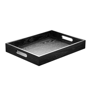 Bandeja para servir de madera natural con asas, plato de decoración otomana rectangular, artículos para el hogar, venta al por mayor de Vietnam - Product Image 2