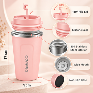 Vente chaude, thermos de haute qualité avec logo personnalisé, boîte cadeau, bouteille à café, tasse, thermos, vide, en acier inoxydable 304, double paroi - Product Image 6