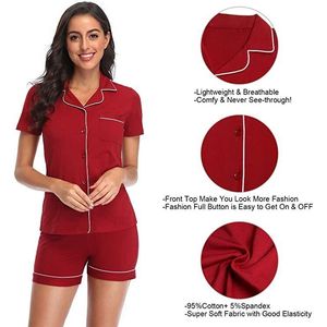 Pigiama da donna a due pezzi classico corto pigiama Set morbido elastico in Spandex chiusura con bottoni in vita personaggio ODM Homewear ly424 _ 5 - Product Image 5