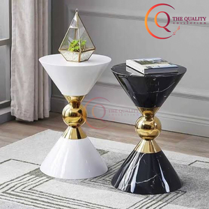 ชุดโต๊ะข้างสุดสร้างสรรค์ทำจากโลหะสีดำและสีขาว2ขนาดโต๊ะข้างเฟอร์นิเจอร์ออกแบบรูปทรงได้ตามที่ต้องการ - Product Image 2