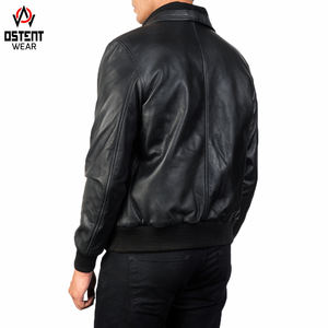 Best Quality Men's Cow Skin <b>Real</b> <b>Leather</b> <b>Biker</b> <b>Jacket</b> Stand Collar Great Price Winter Motorbike Riding New Arrival - Product Image 3