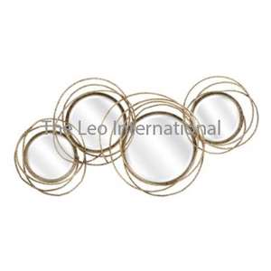 Espejo de Pared Ovalado con Marco de Metal Dorado, Espejo de Pared de Diseño Moderno con Marco de Hierro de Primera Calidad - Product Image 5