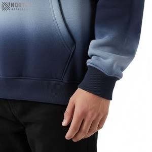 Sweat-shirts légers personnalisés pour hommes 2025, effet délavé au soleil, coton de haute qualité, respirant, couleur unie, coupe régulière, polaire thermique d'hiver - Product Image 2