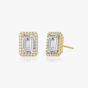 925 <b>Silver</b> Halo Romantic Moissanite Diamond <b>Pearl</b> Stud <b>Earrings</b> IGI Certified Vintage Gift Wedding Anniversary - Product Image 2