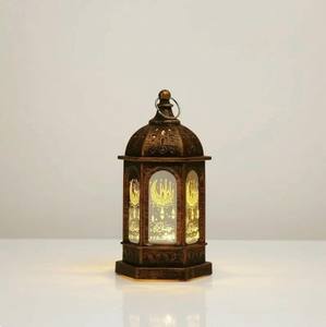 Black Finish Metal <b>Moroccan</b> <b>Lantern</b> with Intricate Cutwork Soft Candle Glow Compact Design for Festive Home Decor and Gifting - Product Image 2