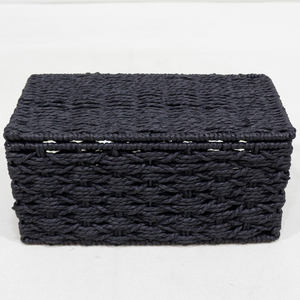 Artex Dong Thap, cesta decorativa de hoja de palma hecha a mano, caja de almacenamiento tejida natural para organización y decoración del hogar - Product Image 5