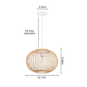 Lámpara colgante de bambú tejida moderna hecha a mano hermosa hecha a mano para la decoración de su hogar - Product Image 3