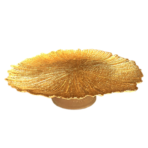 100% Premium Handmade Design & Look Metal with Hammered Brass Antique Look Single <b>tier</b> <b>Cake</b> <b>Stand</b> Global Party Trend - Product Image 1