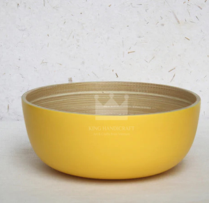 Vietnam artesanía OEM/ODM Servicio para ensaladas, frutas, pan Cuenco de bambú en una nueva forma - Product Image 5