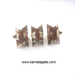 Gemstone 7 Chakra Orgone Carved Merkaba Set Agate Semi-Precious <b>Stone</b> <b>Crafts</b> for Orgonite Healing Merkaba Chakra Chakra Sets - Product Image 6
