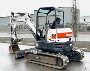 Mini-excavatrice E50 2019 de 5 tonnes sur chenilles avec pelle hydraulique et pelle à lame - Product Image 1