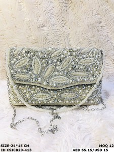 Designer handmade Handcrafted Designer <b>Evening</b> Clutch Stylish Wedding & Party <b>Bag</b> for Women - Product Image 4