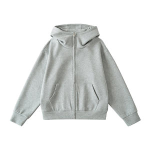 Nuevo estilo elegante mujer sudaderas con capucha elegante cómodo Casual logotipo personalizado Unisex bolsillos ropa de invierno 100% algodón polar - Product Image 4